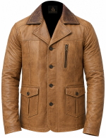 Tan Leather Safari Jacket