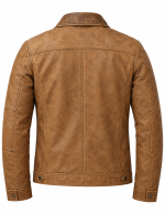 Tan Leather Safari Jacket - Image 3